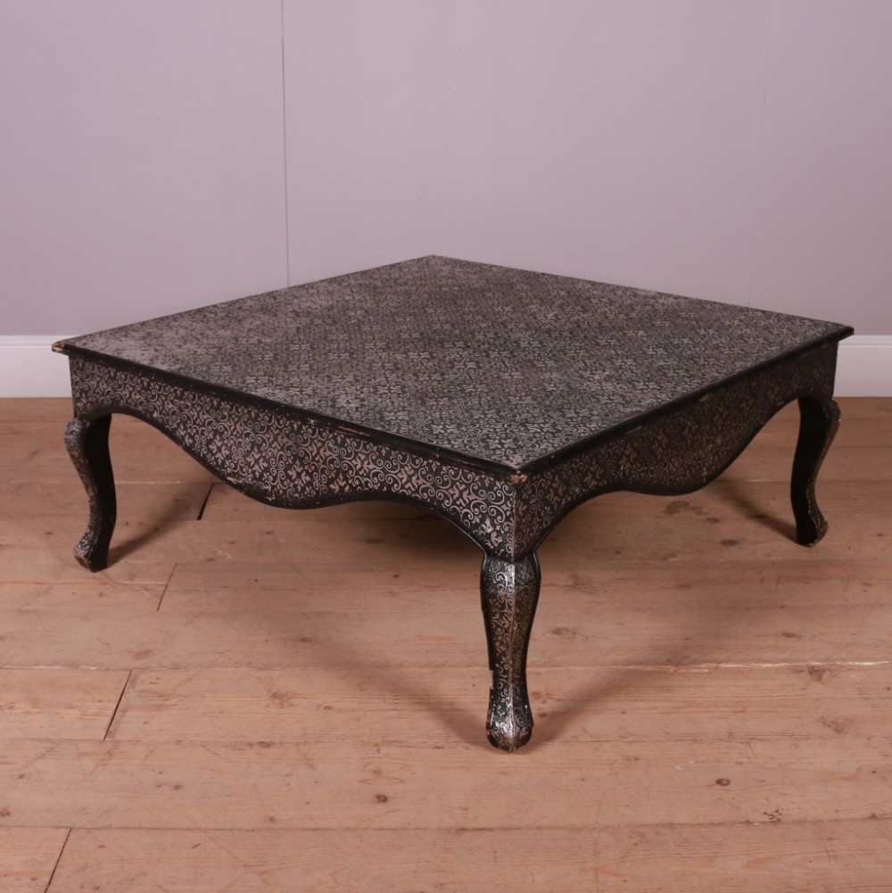 Painted and Stenciled Coffee Table