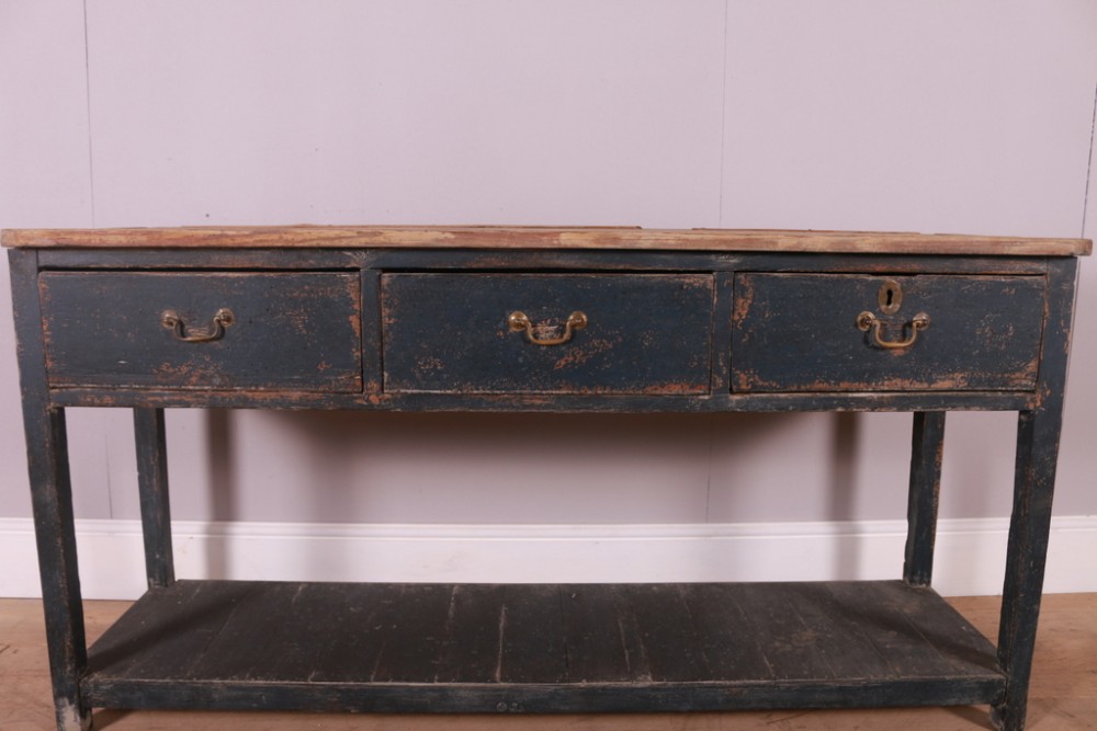 Painted Three Drawer Potboard Dresser Base
