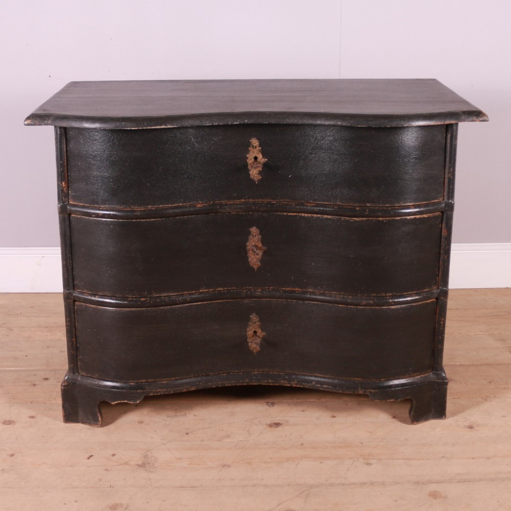 Serpentine Three Drawer Commode