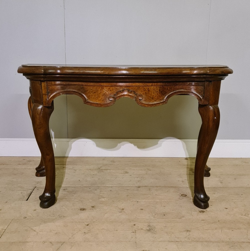 18th C Serpentine Front Walnut Console Table