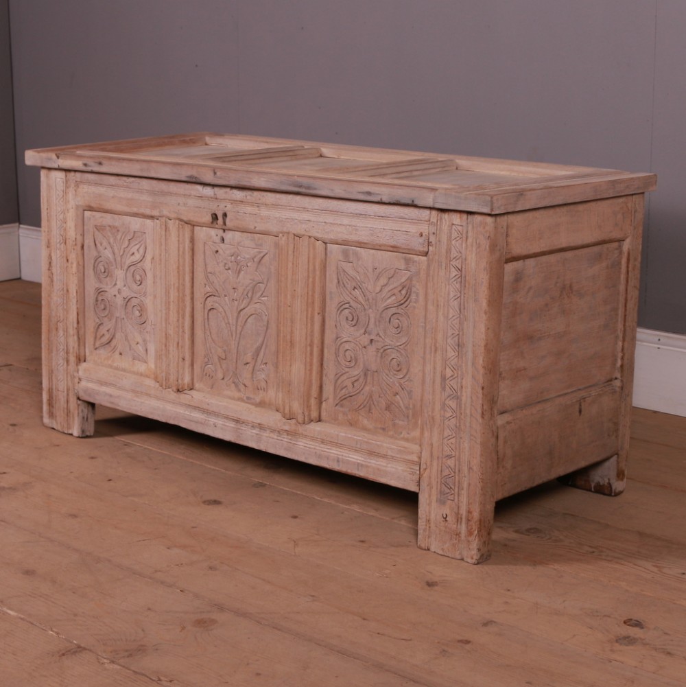 18th C Bleached Oak Coffer