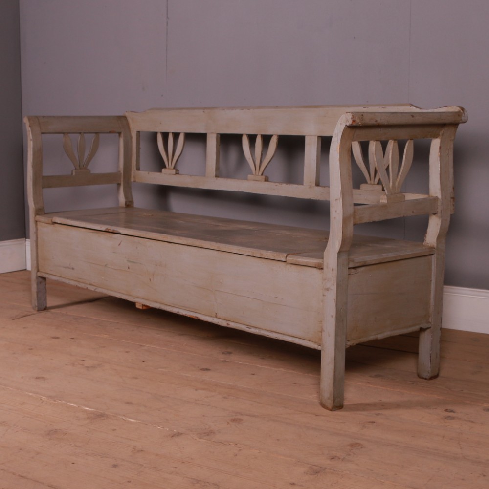 Austrian Painted Farmhouse Bench