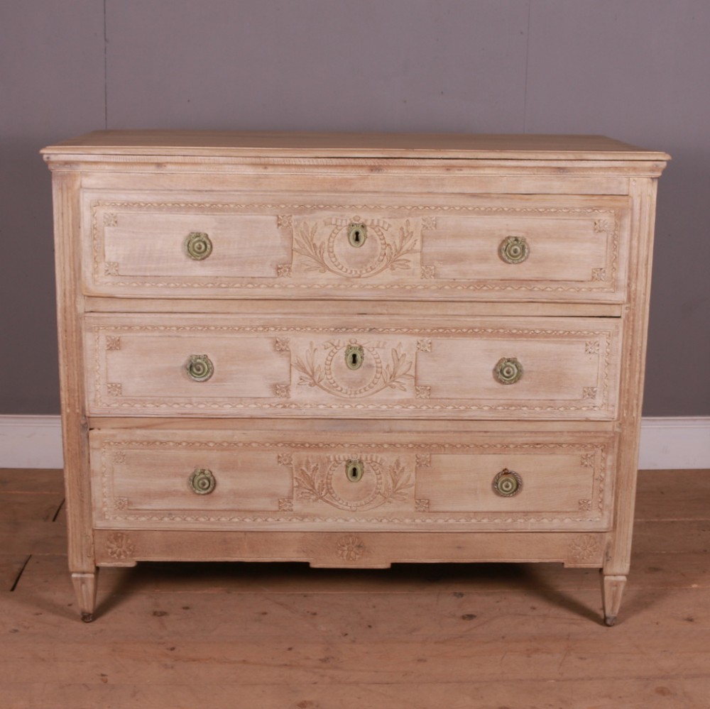 Neo-Classical Style Bleached Oak Commode