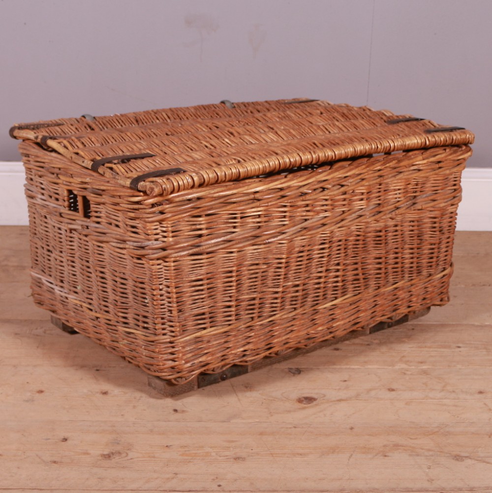 20th C Wicker Log Basket