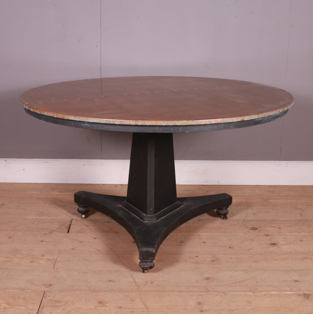 Painted and Copper Breakfast Table