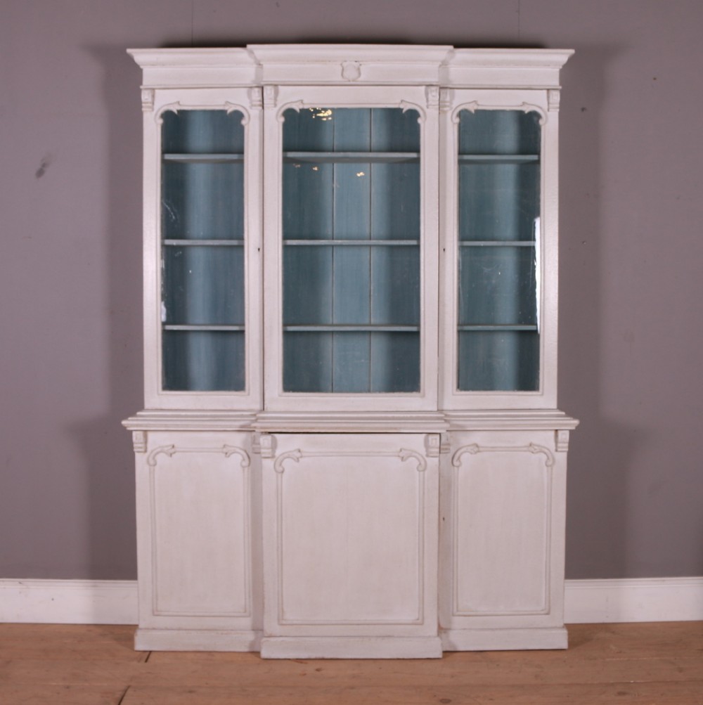 Painted Breakfront Bookcase