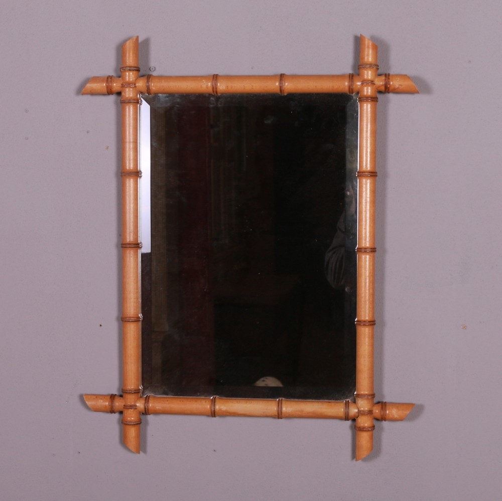 French Faux Bamboo Mirror