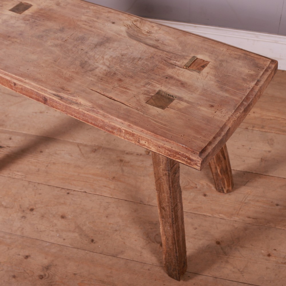 French Scrubbed Beech Low Table View II