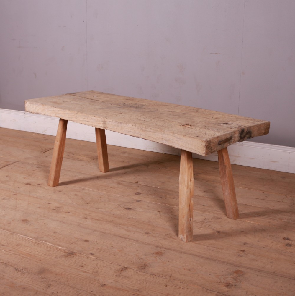 French Scrubbed Sycamore and Elm Coffee Table