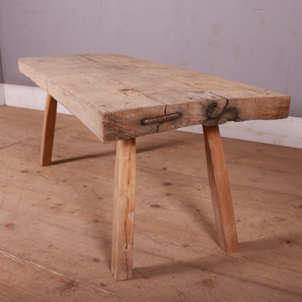 French Scrubbed Sycamore and Elm Coffee Table View II