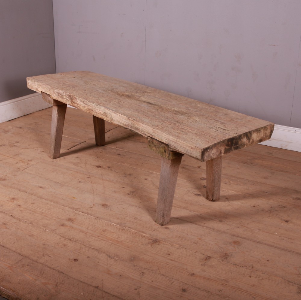 French Scrubbed Sycamore and Elm Coffee Table