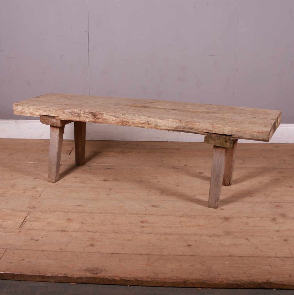 French Scrubbed Sycamore and Elm Coffee Table View II