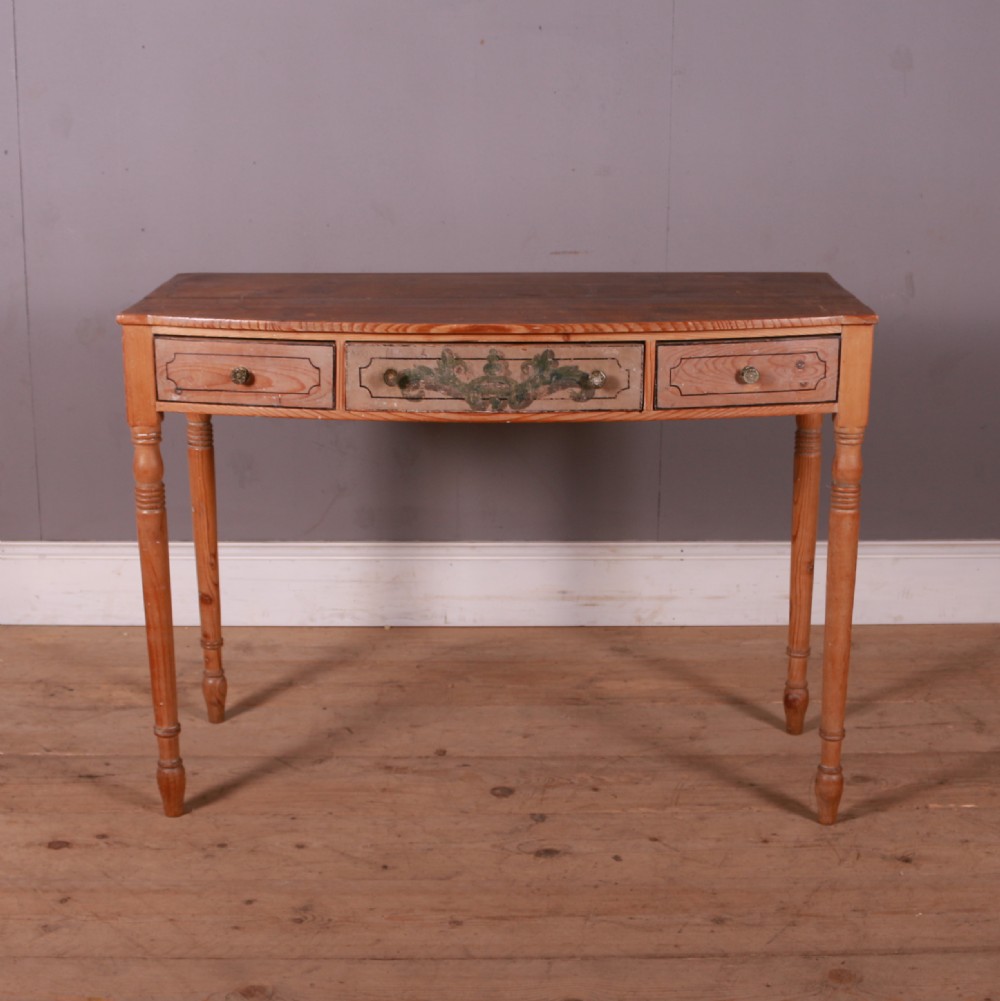 Bowfronted Pine Lamp Table