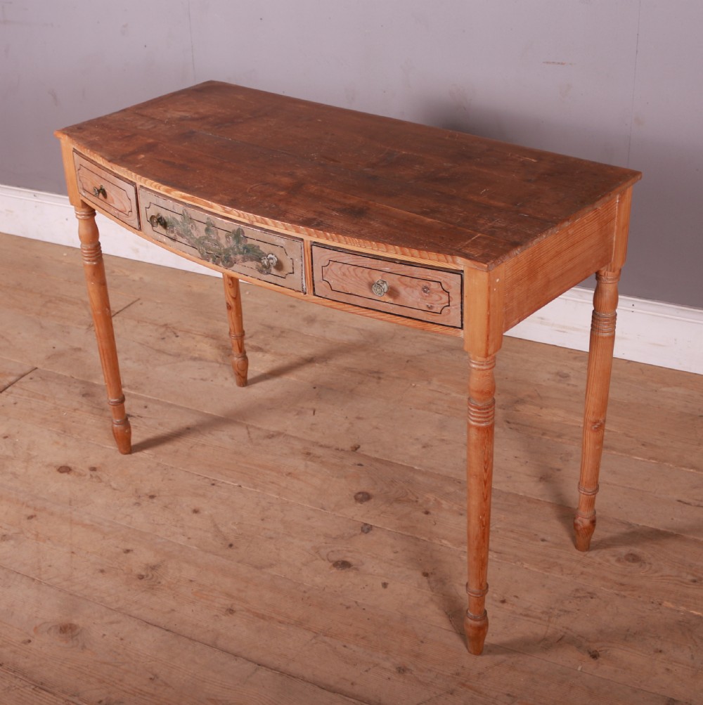 Bowfronted Pine Lamp Table View VI
