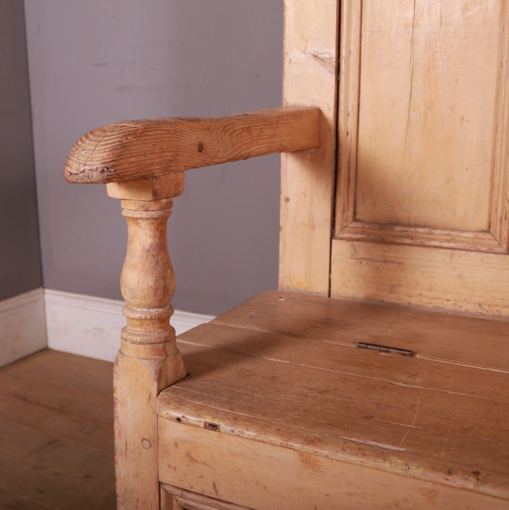 Welsh Bleached Pine Box Settle View III
