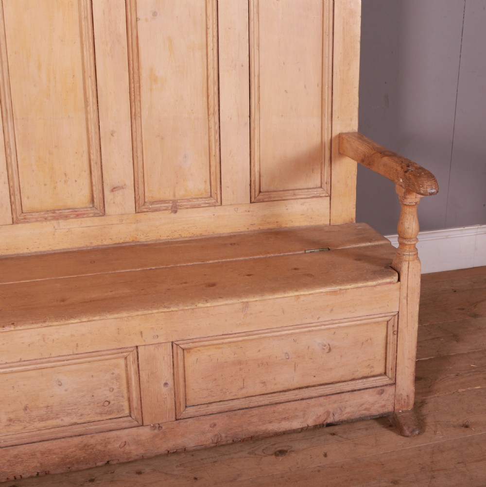 Welsh Bleached Pine Box Settle View IV