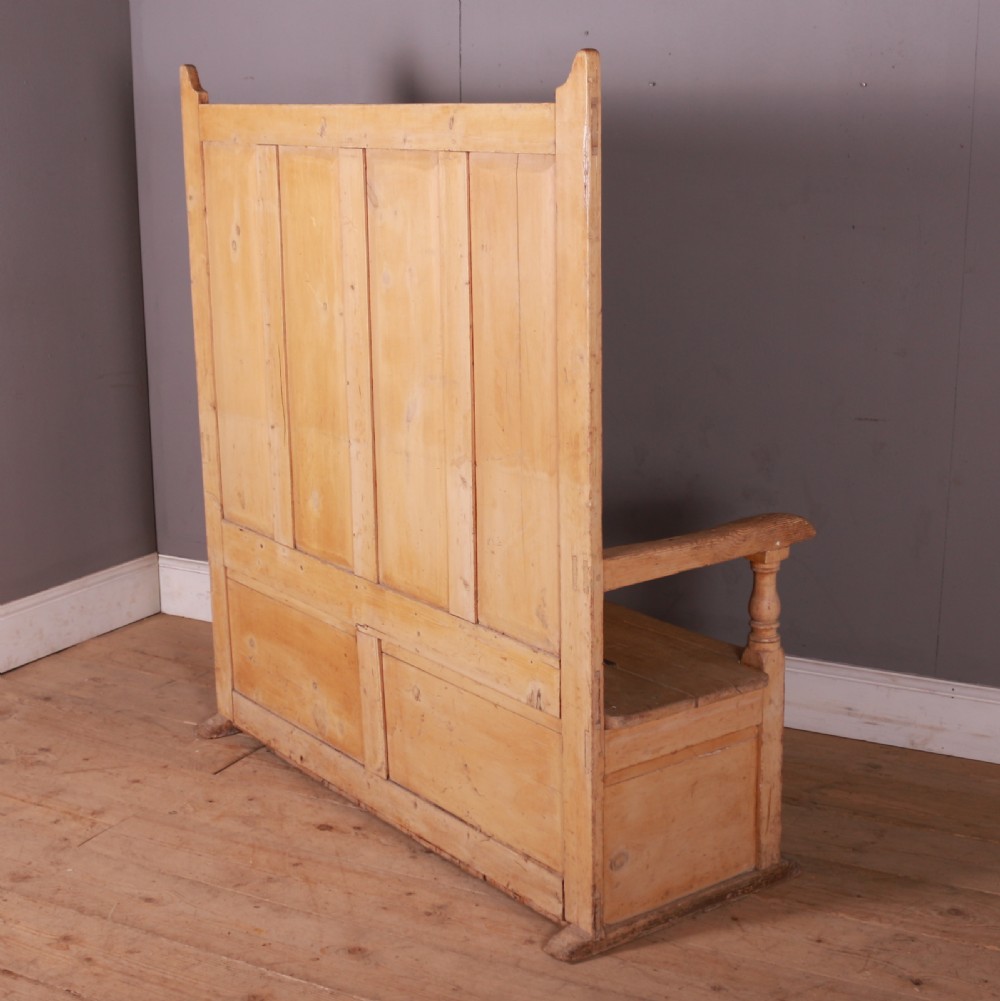 Welsh Bleached Pine Box Settle View VII