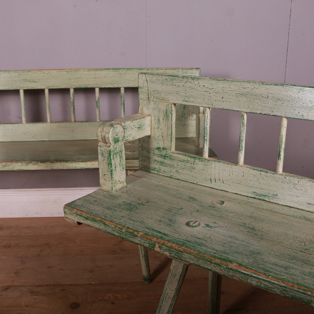 Pair of Austrian Pine Benches View VIII