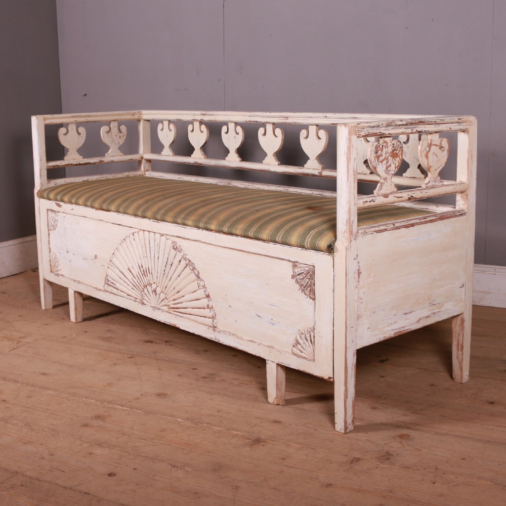 Swedish Original Painted Settle View II