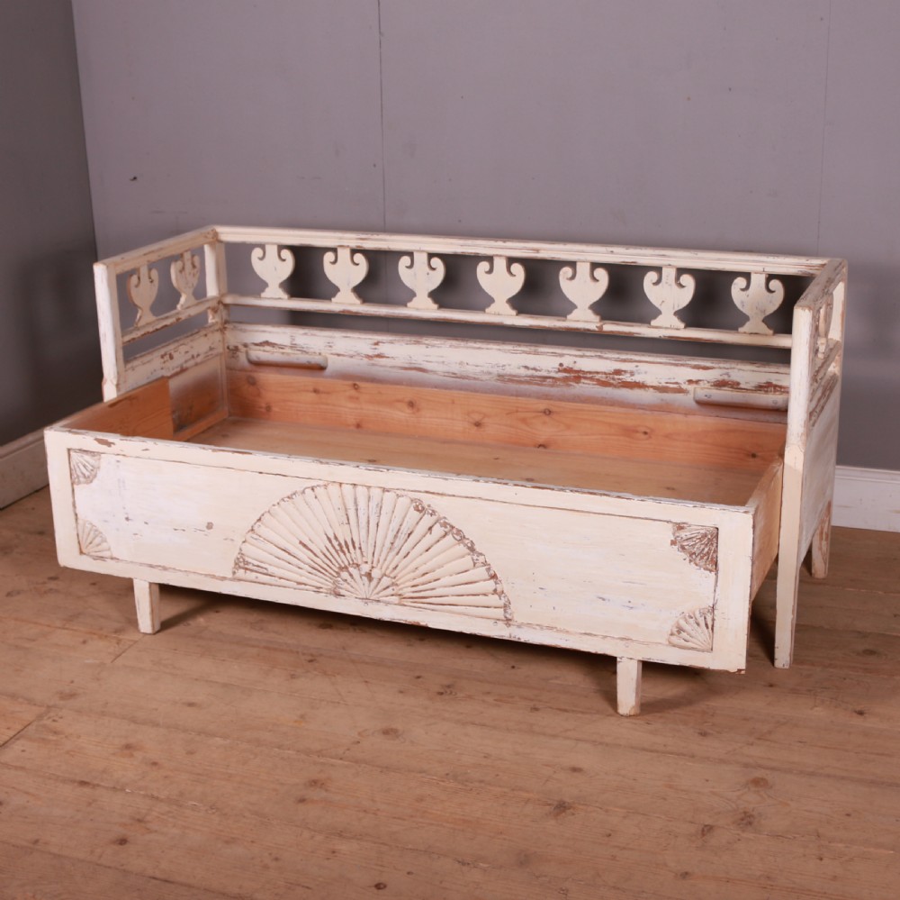 Swedish Original Painted Settle View VII