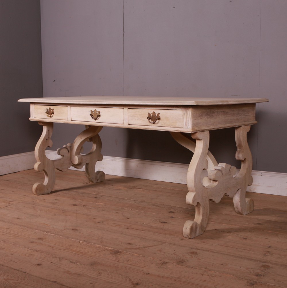 Bleached Oak Italian Console Table
