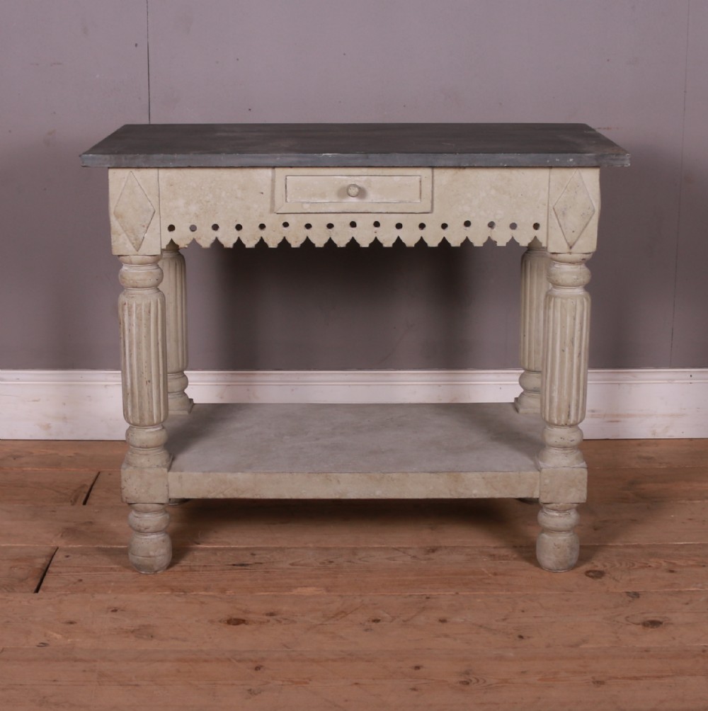 French Slate Top Lamp Table