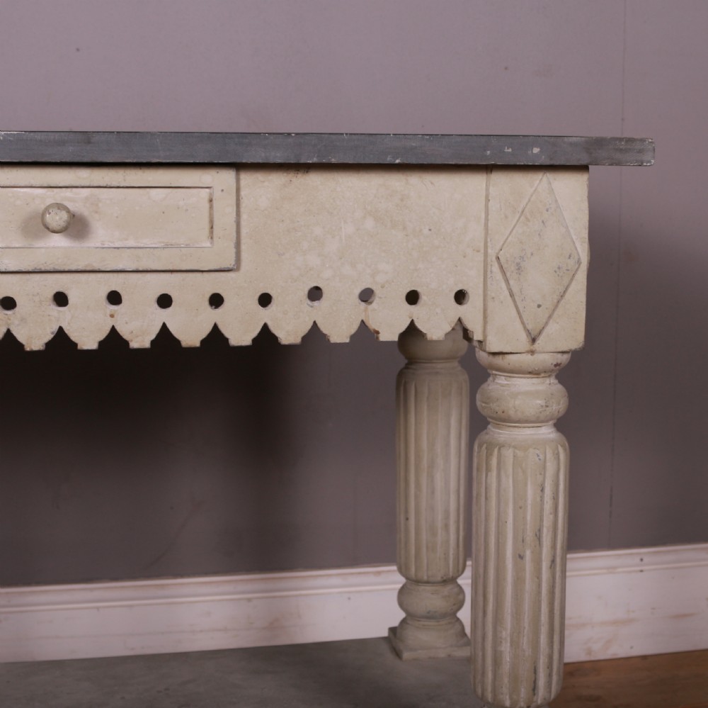 French Slate Top Lamp Table View IV
