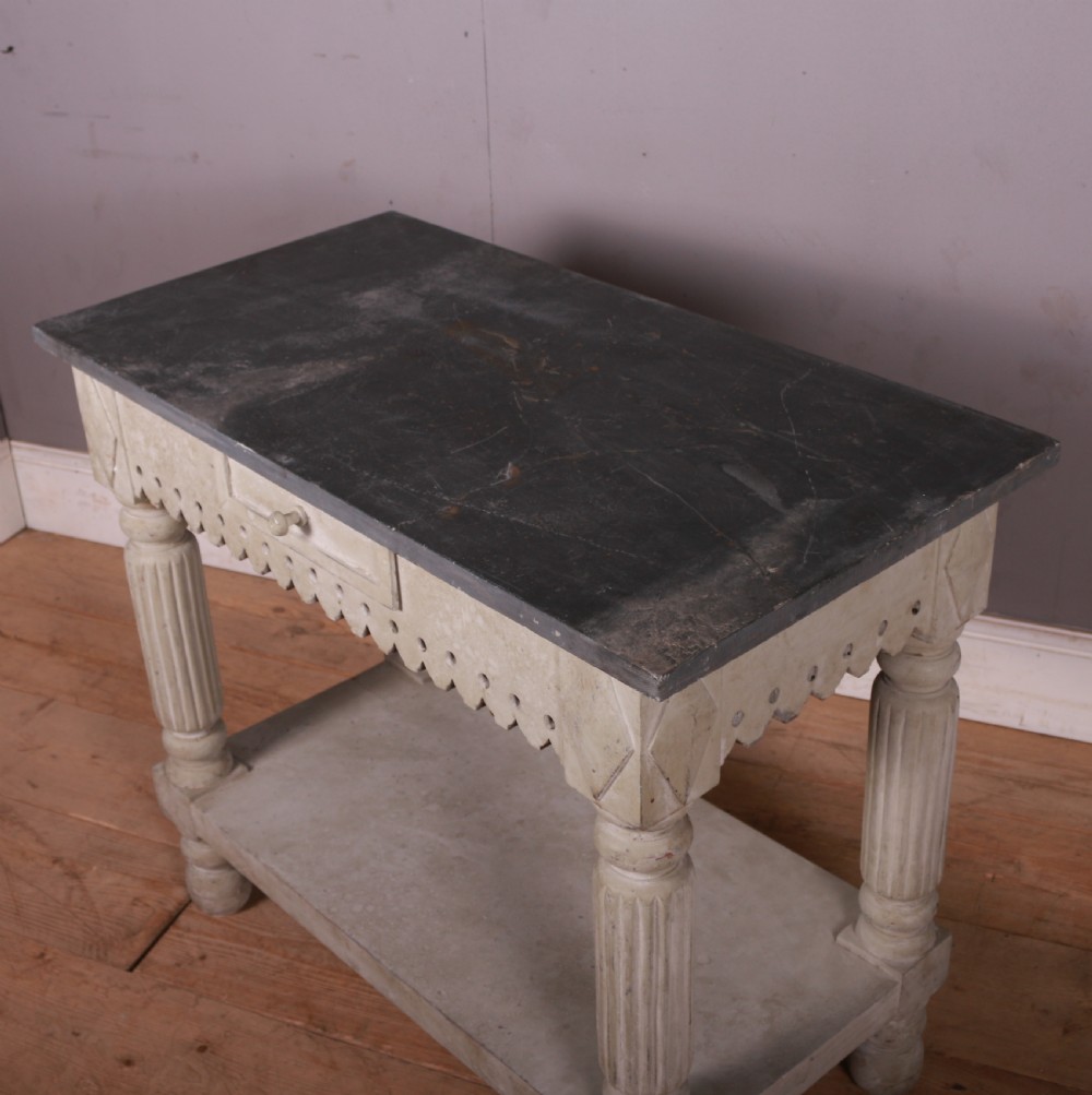 French Slate Top Lamp Table View VIII