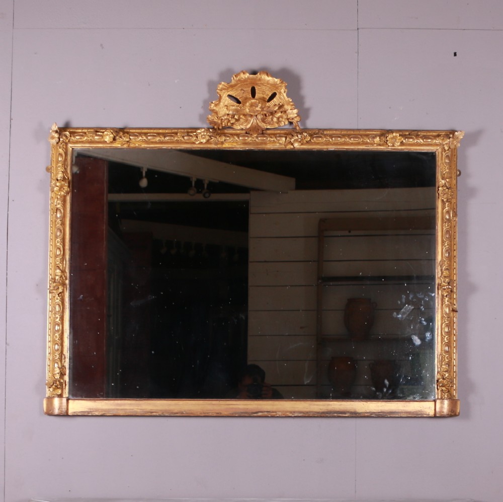 Spanish Carved Overmantle Mirror