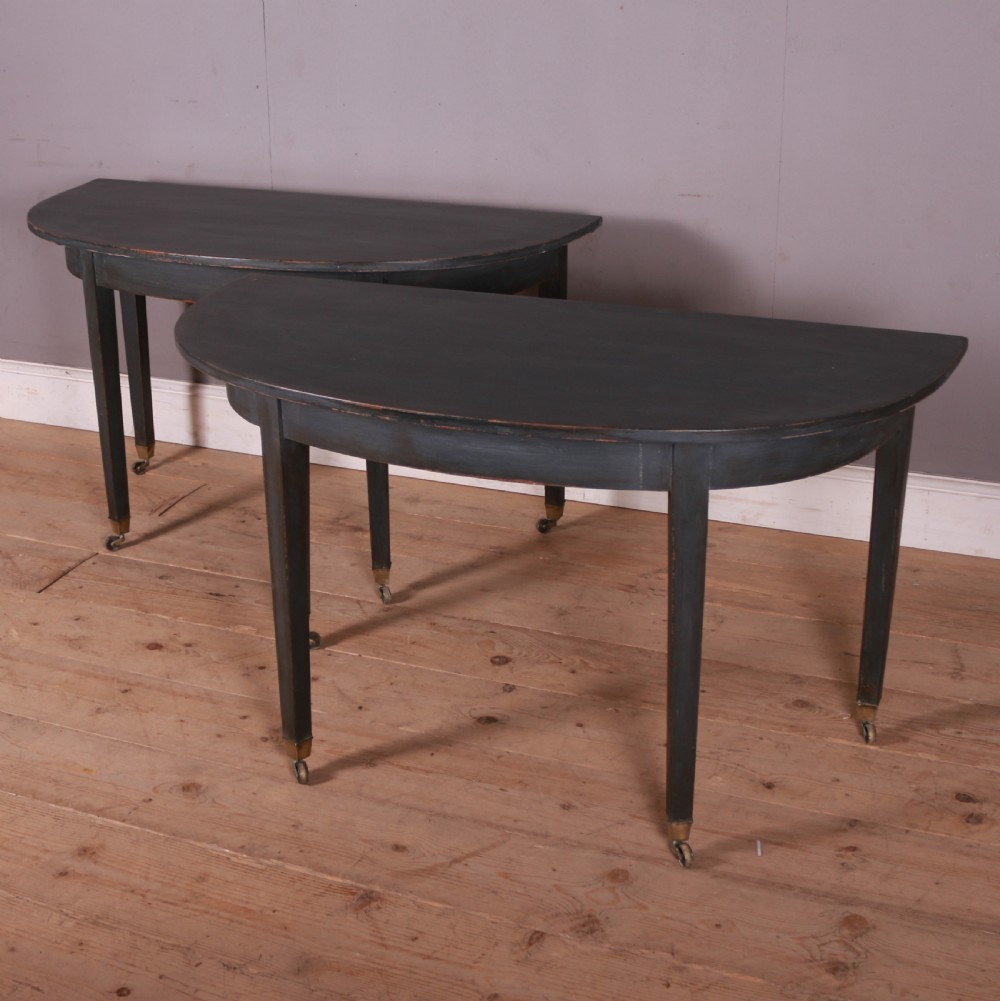 Pair of Demi-Lune Console Tables View III