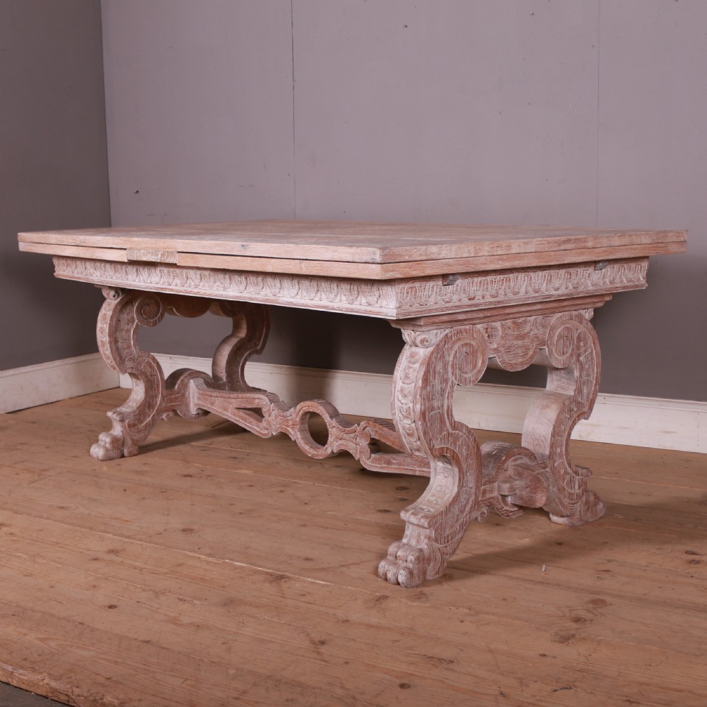 Italian Bleached Oak Dining Table