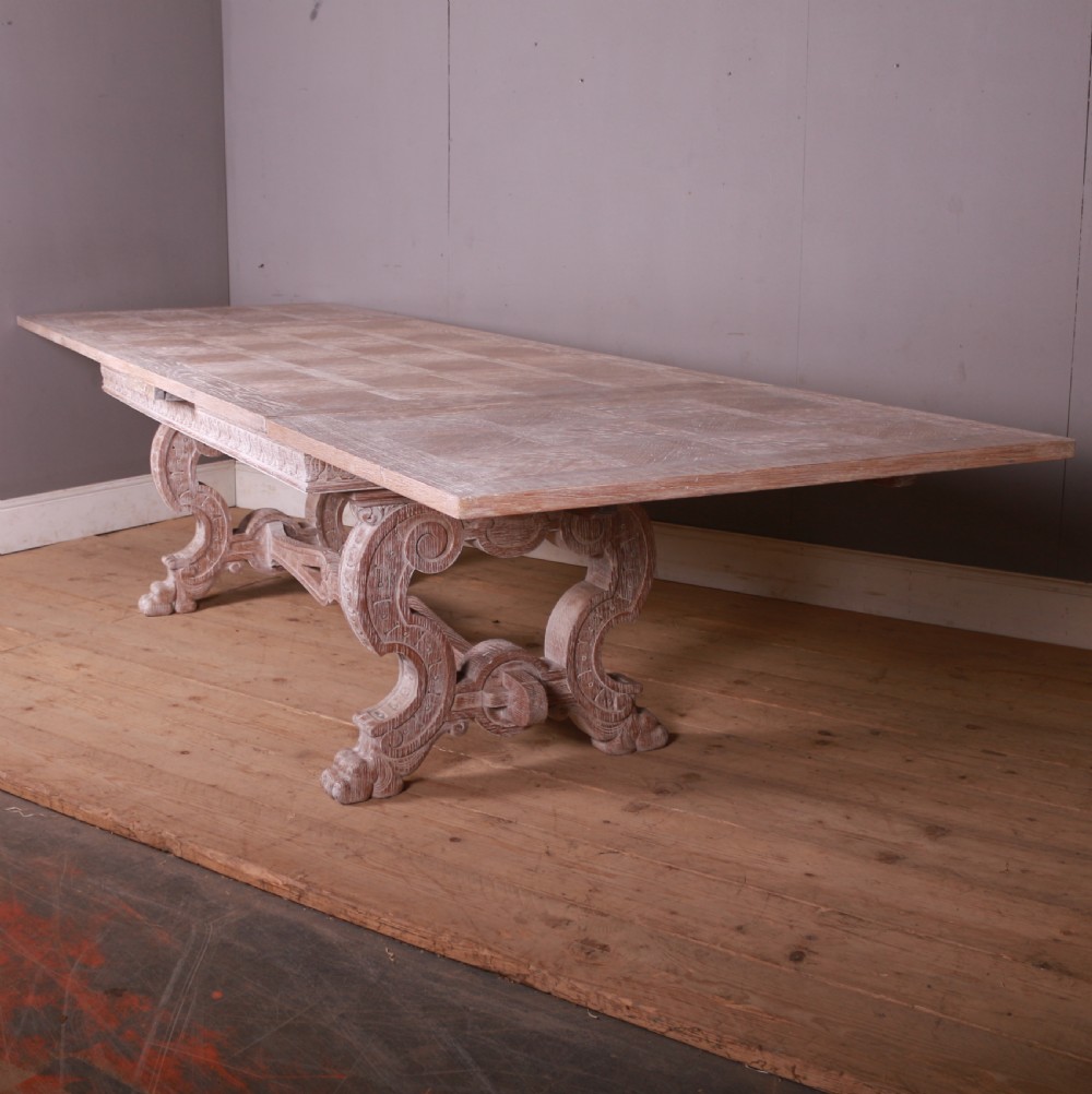 Italian Bleached Oak Dining Table View XI