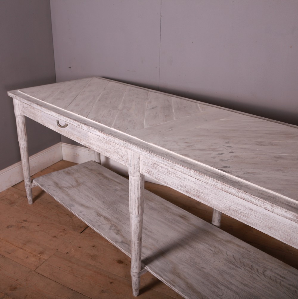 French Painted Drapers Table View IV