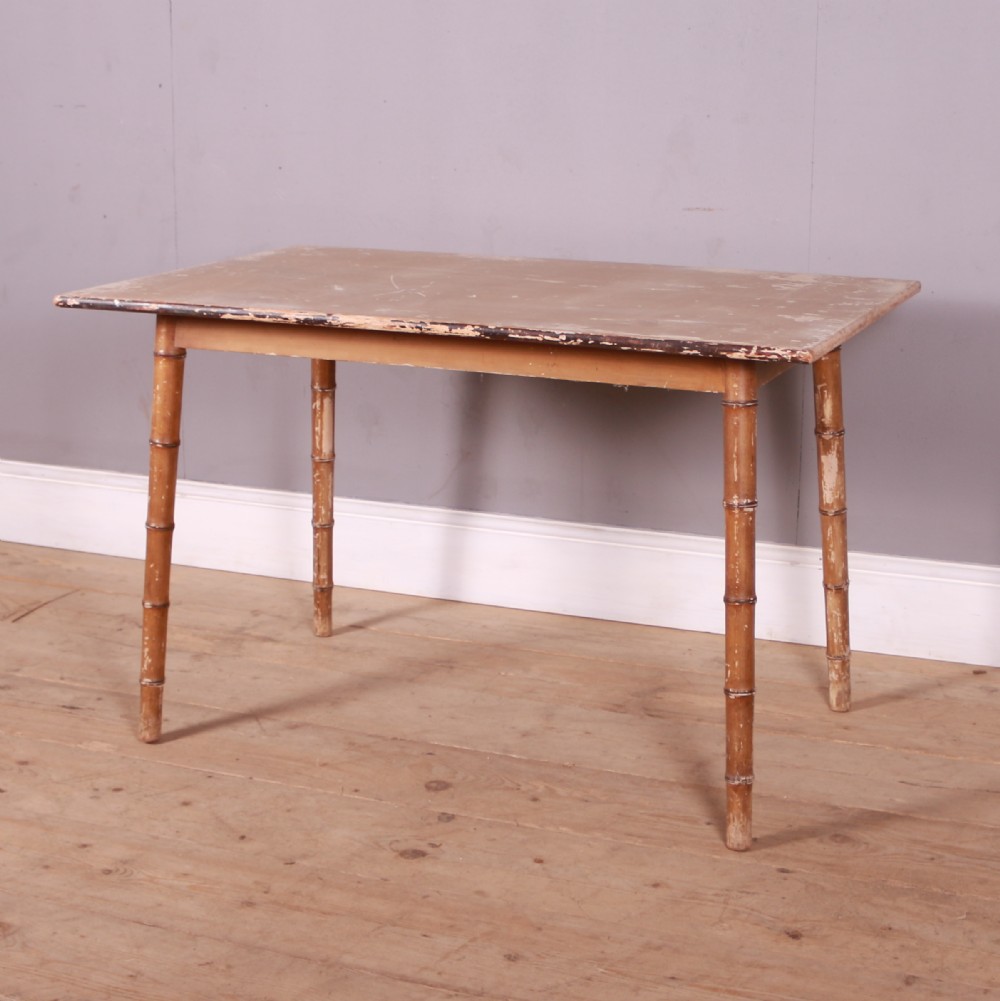 English Faux Bamboo Occasional Table