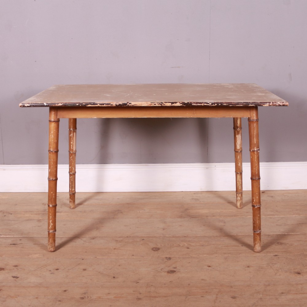 English Faux Bamboo Occasional Table View II