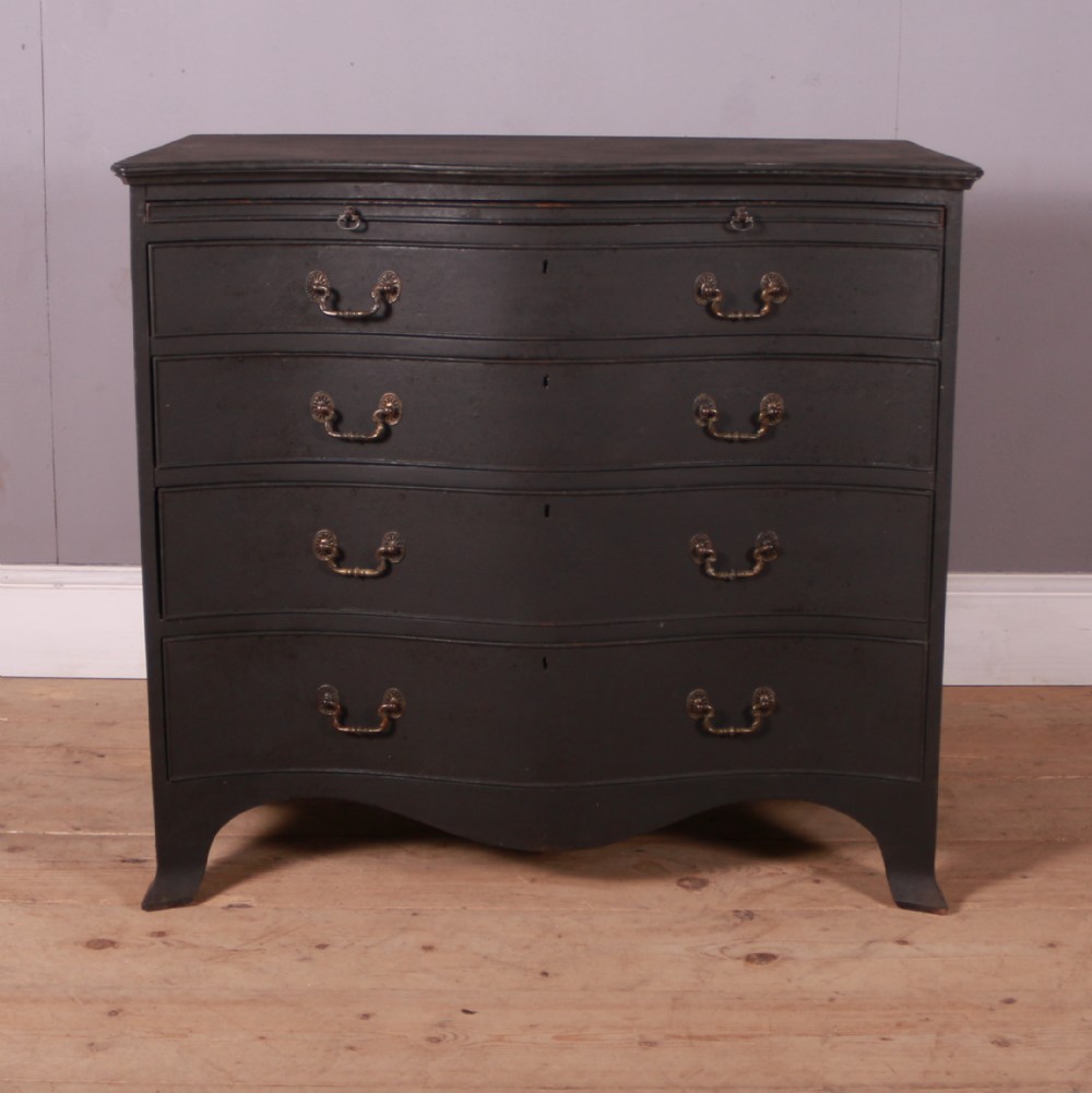 English Painted Serpentine Commode