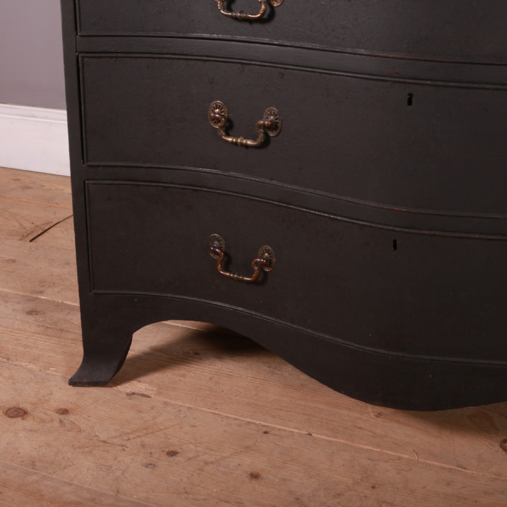 English Painted Serpentine Commode View II