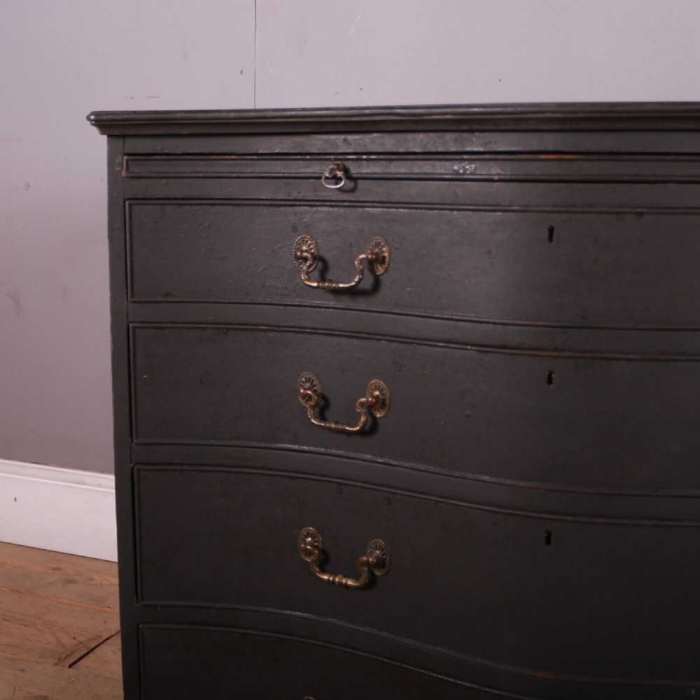 English Painted Serpentine Commode View III
