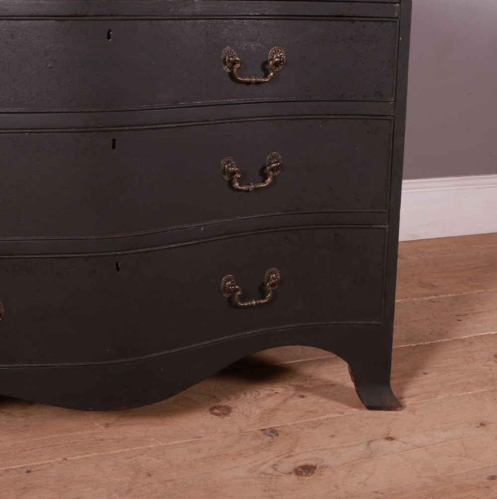 English Painted Serpentine Commode View IV