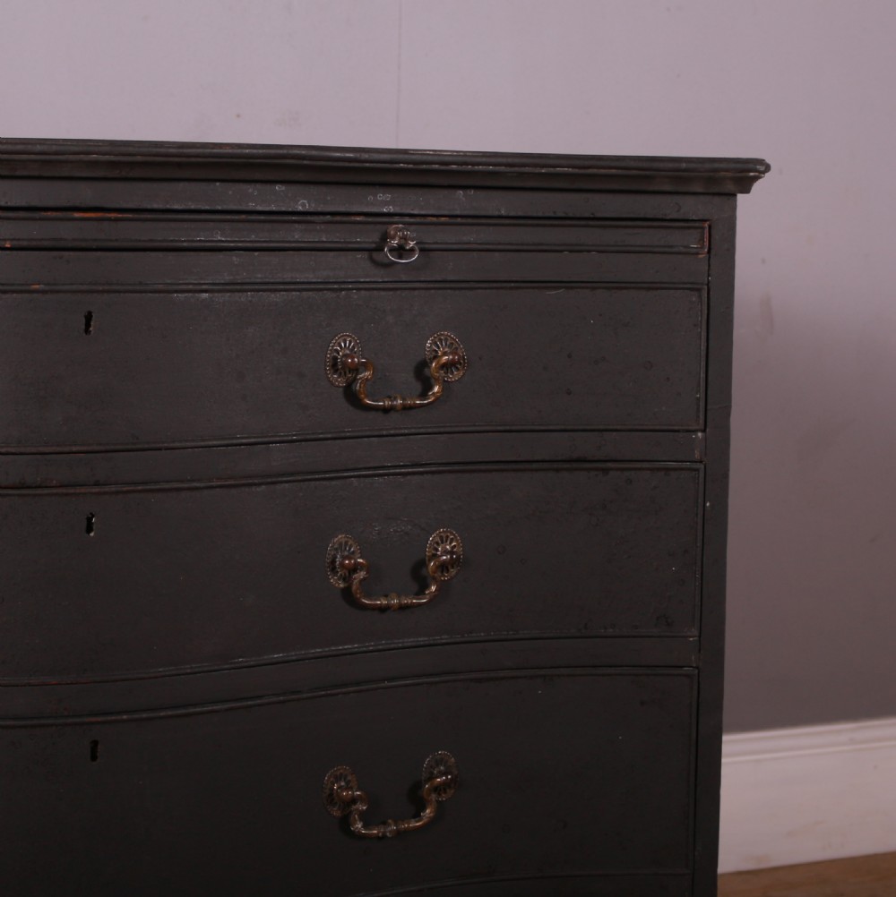English Painted Serpentine Commode View V