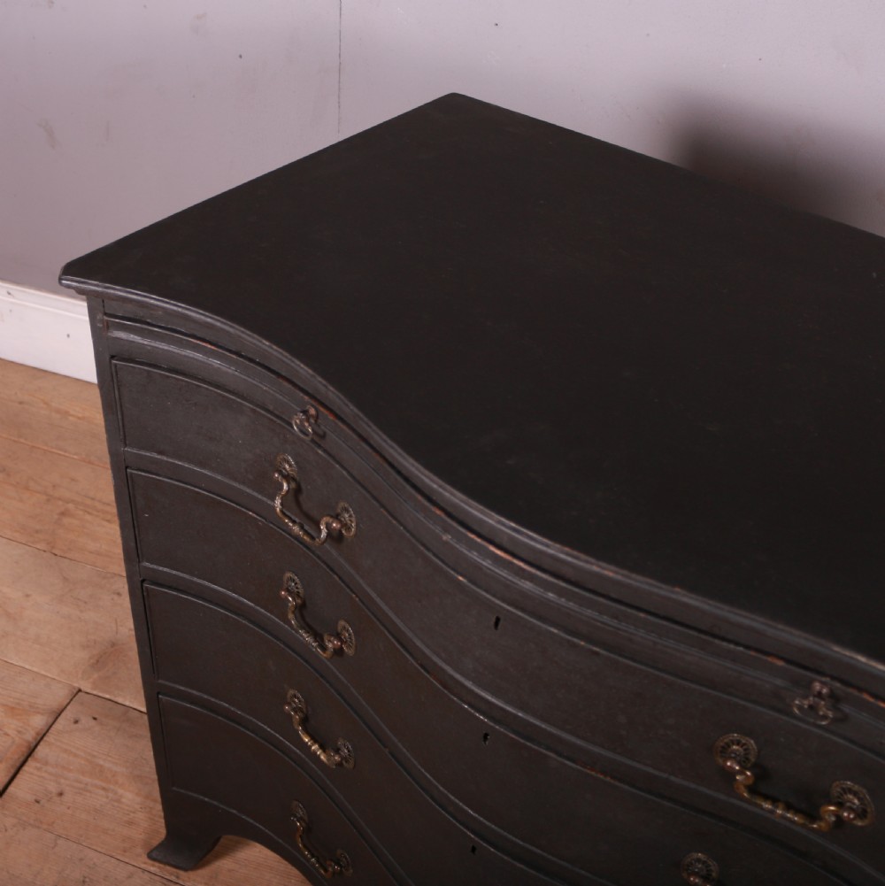 English Painted Serpentine Commode View VIII