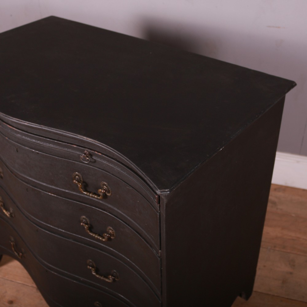 English Painted Serpentine Commode View IX