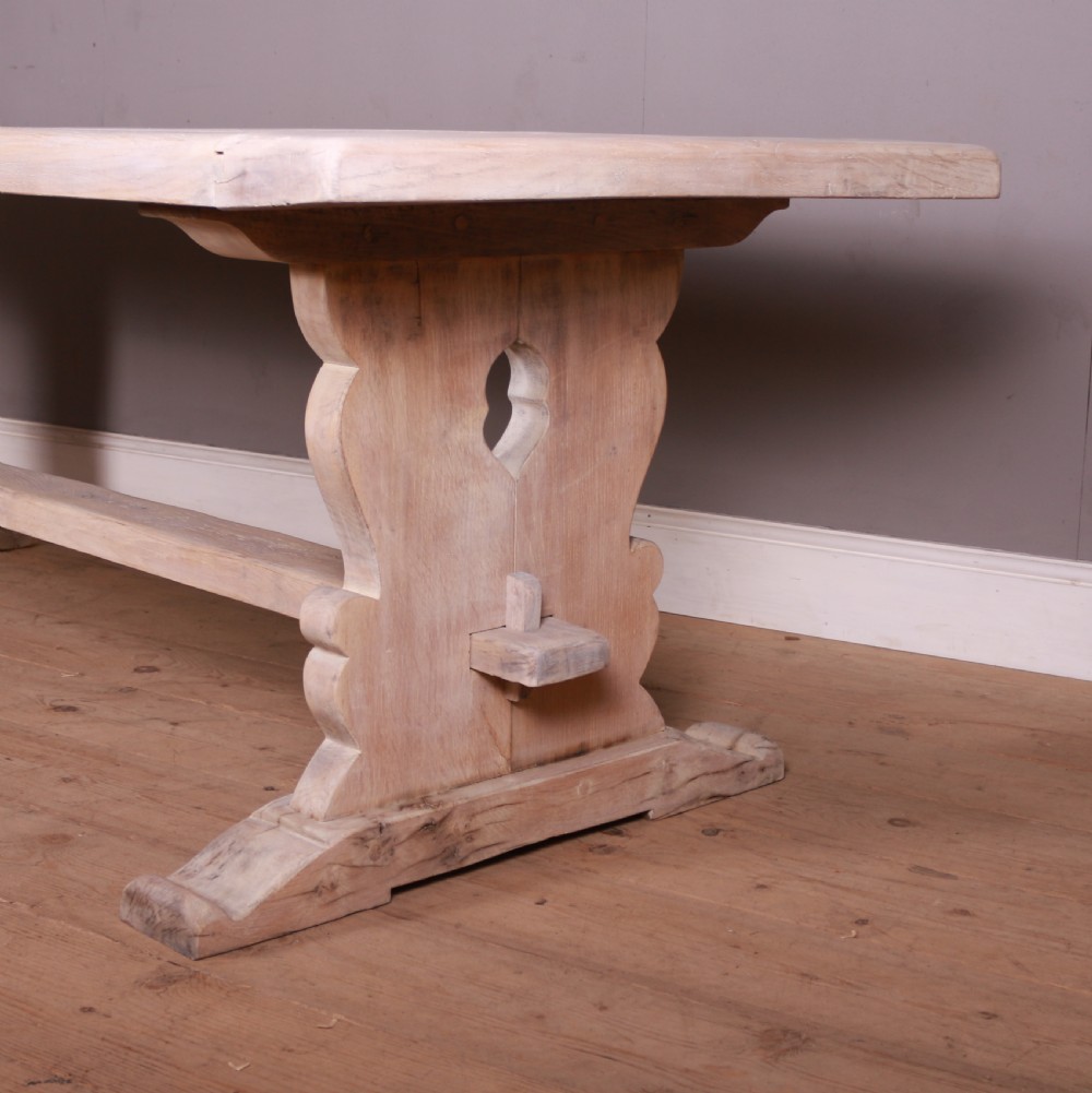 French Bleached Oak Trestle Table View II