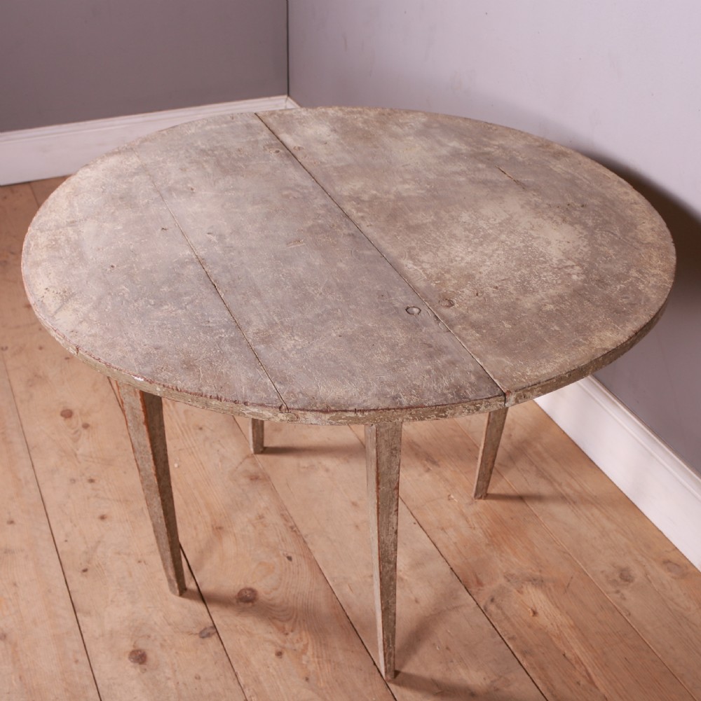 Swedish Pine Drop Leaf Table View VII