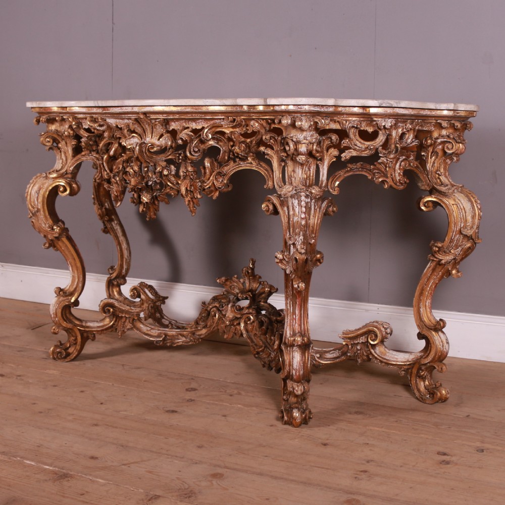 Italian Carved Giltwood Console Table View II