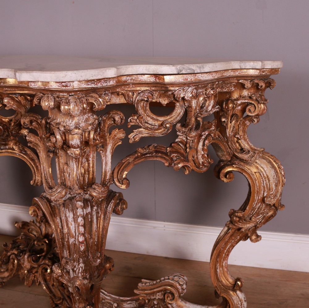 Italian Carved Giltwood Console Table View III