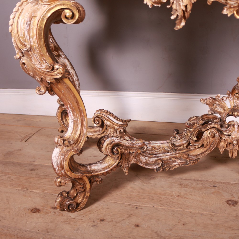 Italian Carved Giltwood Console Table View V