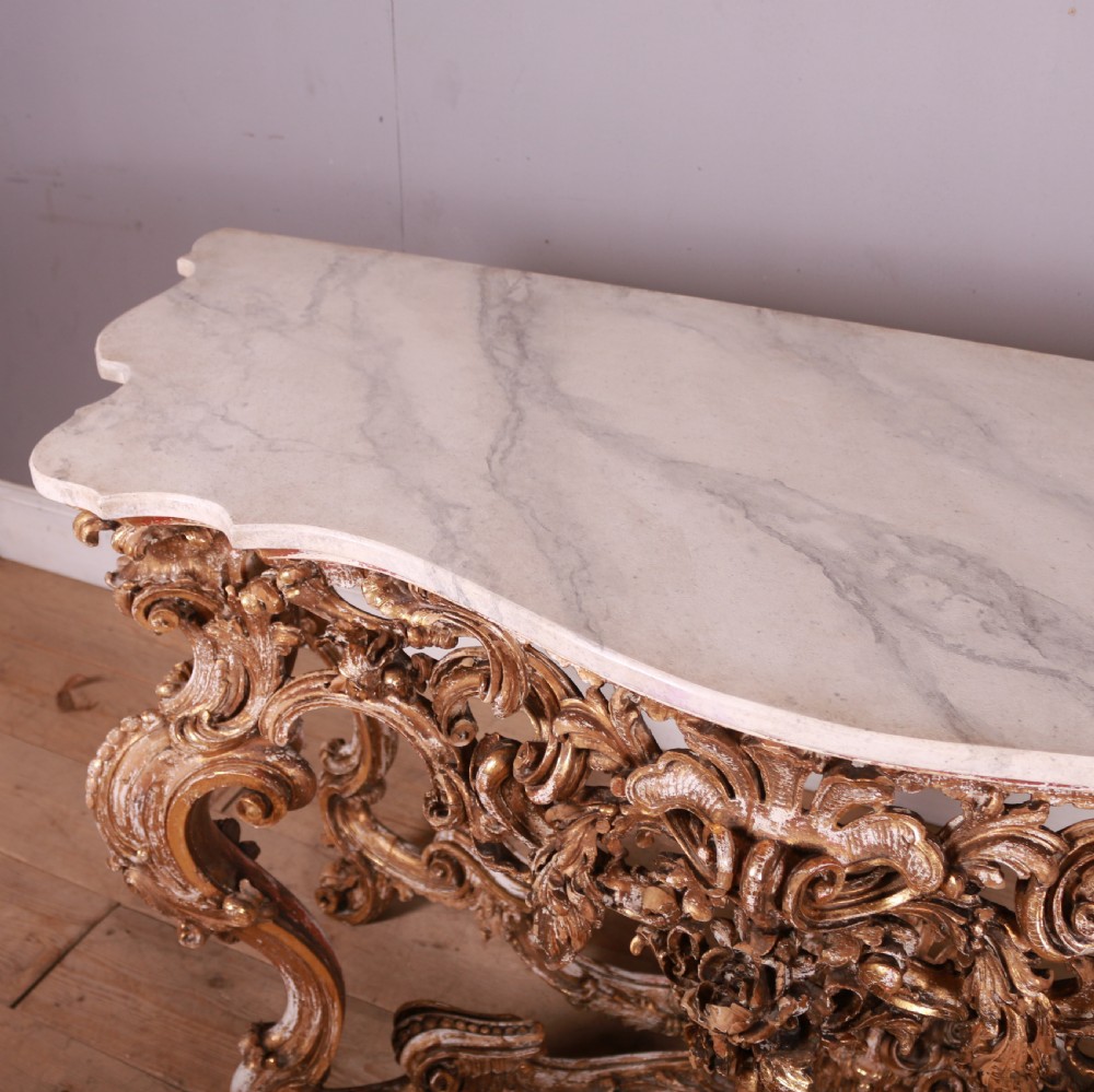 Italian Carved Giltwood Console Table View IX