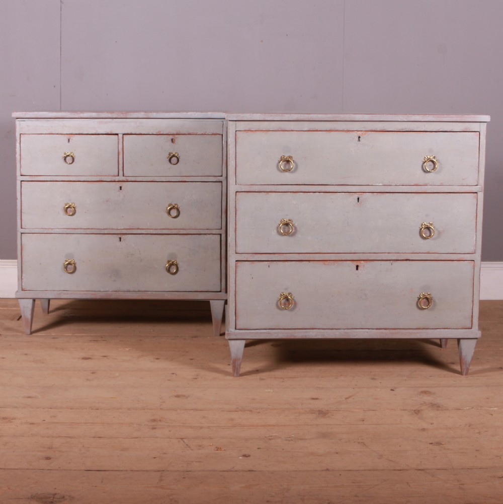Near Pair of English Chest of Drawers