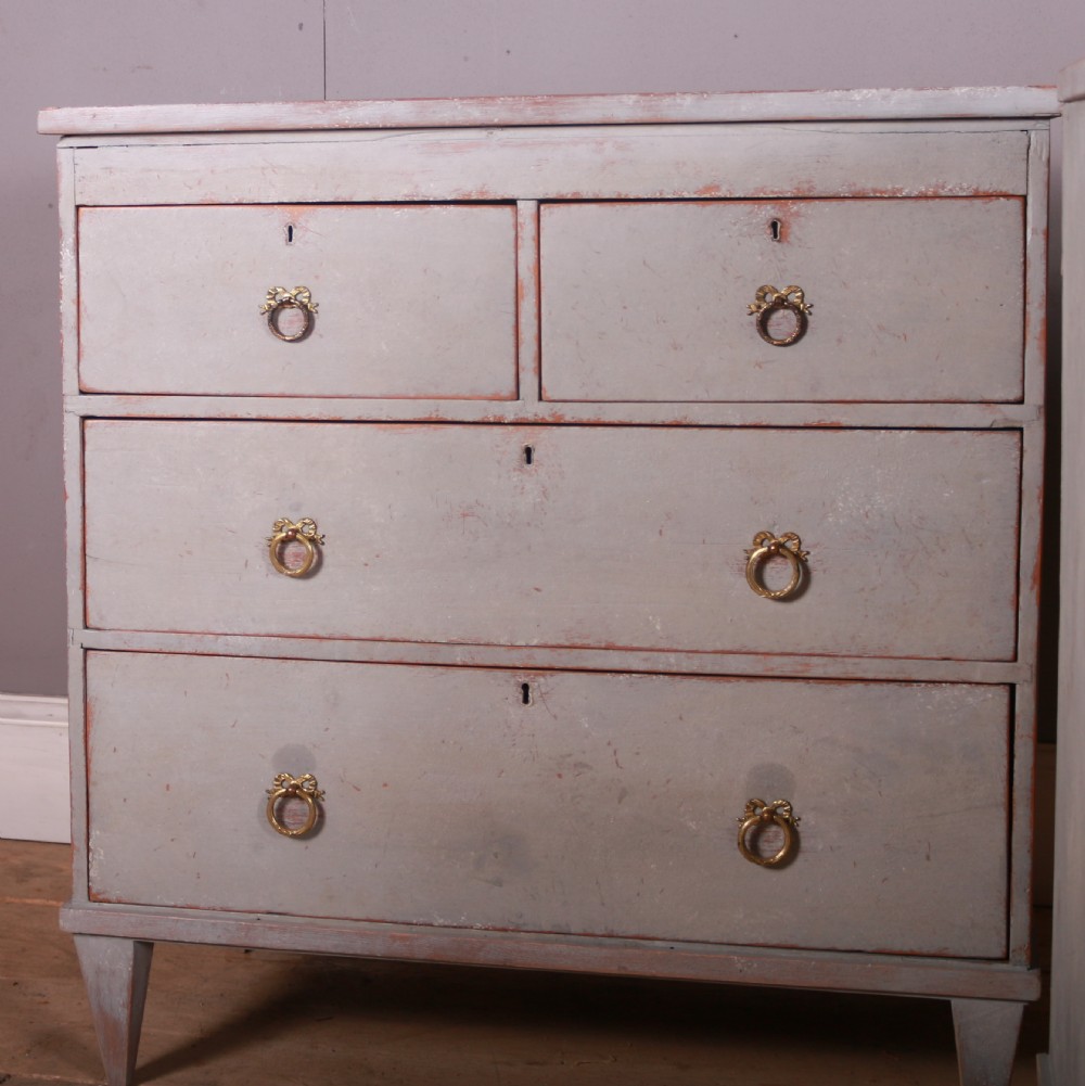 Near Pair of English Chest of Drawers View V